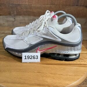 Nike Shoes Womens 8 White Gray Reax Run 5 Metallic Silver Running Sneakers
